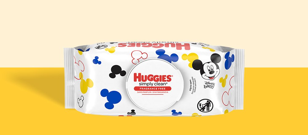 A package of Huggies Simply Clean fragrance-free Wipes